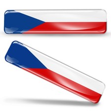 Czech Flag 3D Silicone Gel Stickers - EU Made | F 4