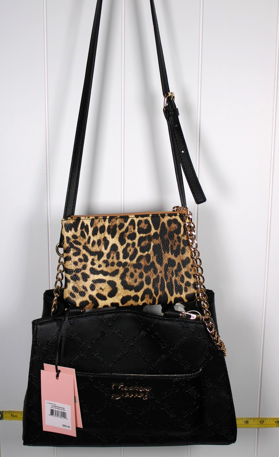 JUICY COUTURE Bag Pull Out Pouch Satchel - Black Leopard — image 8