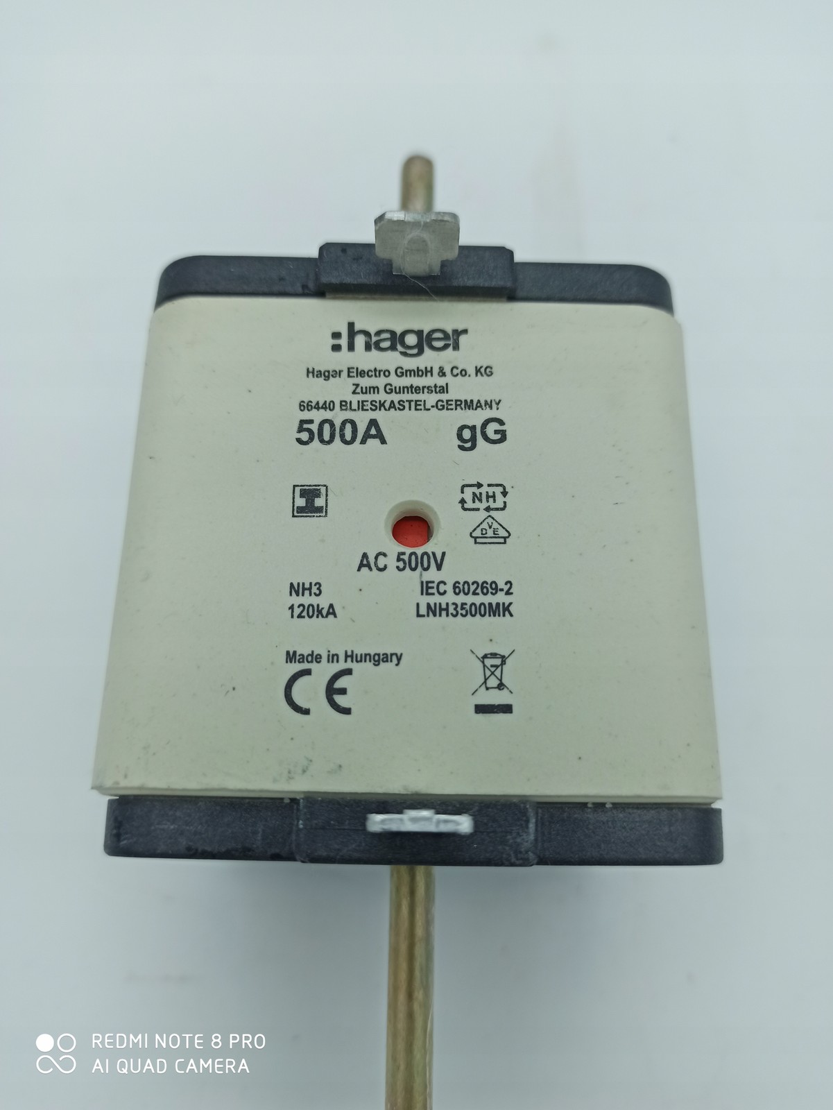 Hager fuse block LNH3500MK NH3 500A 500V gG