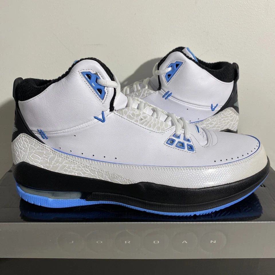 Size 12.5 - Air Jordan 2.5 Team Black University Blue Mens 331987-106 Ship Fast - Image 2 of 4