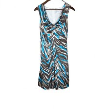 Trina Turk Sleeveless Pleated With Scoop Neckline Dress Size 6 Brown/ Beige/Tea