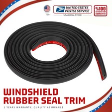 3m Black Rubber Seal Strip Trim For Car Front Windshield Plastic Panel-hood