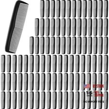 Qinyoung 100 Pcs Pocket Combs for Men Women Hair Combs Bulk for Cutting Black A