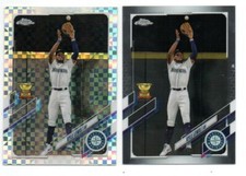 2021 Topps Chrome Kyle Lewis X-Fractor & Base Rookie Gold Cup #93 Mariners