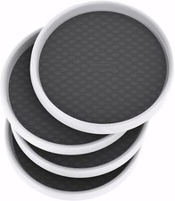 Pretireno Lazy Susan Organizer 4 Pack Non-Skid Lazy Susan Turntable 10 Inch f...