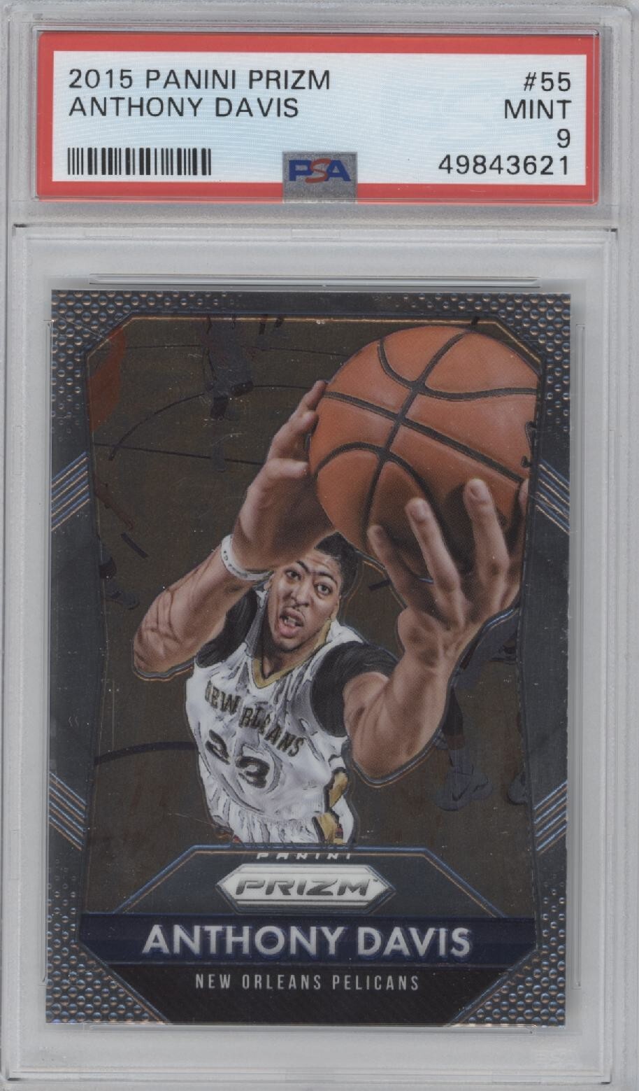 ANTHONY DAVIS 2015 Prizm #55 PSA 9