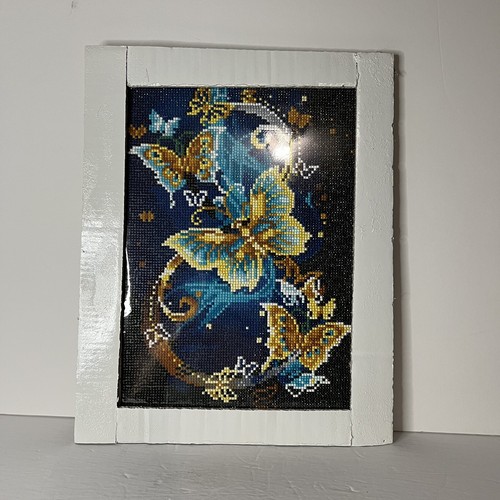 5D Diamond Painting Completed Paint By Numbers Butterflies Boho Shabby Chic - Picture 2 of 11