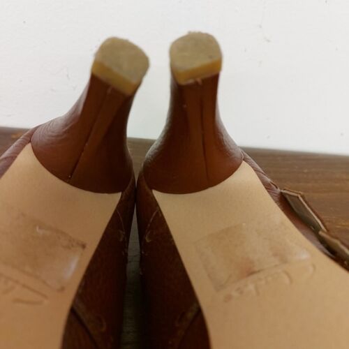 Clarks Dalia Violet Ladies Brown Leather 9cm Heeled Shoes UK Size 7 - Picture 10 of 14