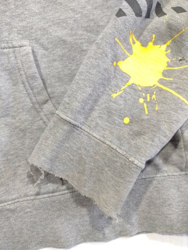Volcom Hoodie Youth L Gray Yellow Adult Small Jacket Logo Zip Sweatshirt - Picture 9 of 12