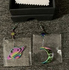 Colorful Space Themed Womens Earrings