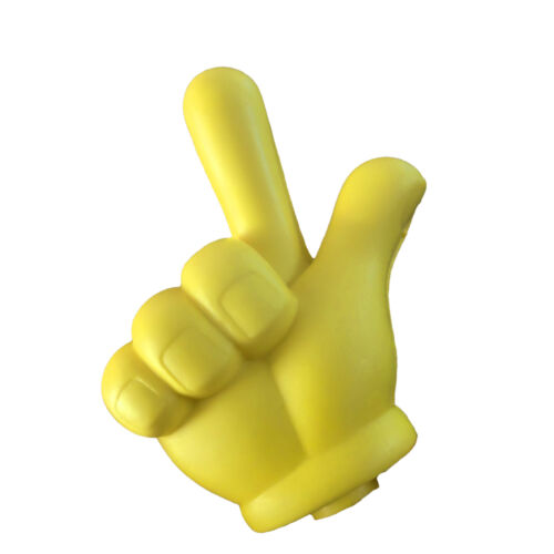1pc Victory Finger Car Antenna Topper Eva Decorative Car Topper Balls Yellow