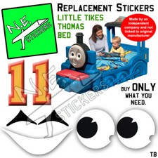Replacement stickers SIZED TO FIT Little Tikes Thomas the Tank Engine Bed