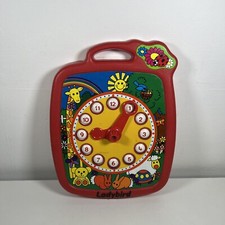 Ladybird Carry Along Teach Me Clock Vintage 1980  s Childrens Learning Toy