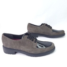 Munro Suede Patent Leather Oxfords Lace Up Shoes Size 8.5 N Style 6594 USA Made