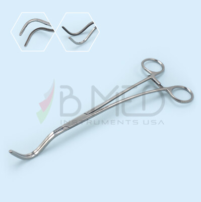 DeBakey Harken Vena Cava Clamp #2 Curved 10.5'' Atraumatic Cardiovascular Forceps