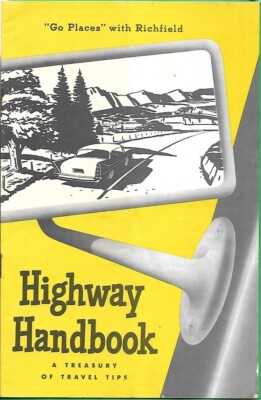1955 RICHFIELD OIL Highway Handbook Travel Tips CBS Radio News Program Reporter