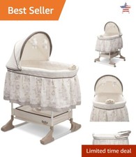 Portable Rocking Bedside Bassinet - Lights, Sounds, Vibrations - Playtime Jungle