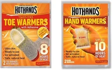HotHands 20 Pairs Hand Warmers and 20 Pairs Adhesive Toe Warmers, 8 Hours Heat