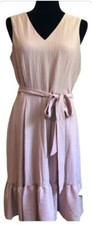 Calvin Klein Ruffle Blush Pink Dress Size 8