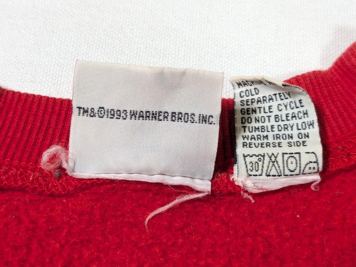 Warner Bros Looney Tunes XL Vtg 1999 Embroidered Crewneck