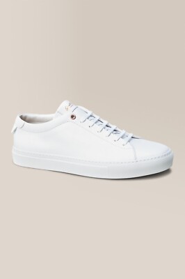 Good Man Brand Edge White Lo Top Sneaker Mono Nappa Leather Lace