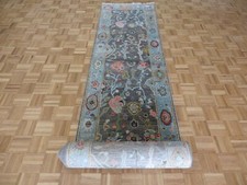 3 x 20 Runner Hand Knotted Gray Colorful Oushak Oriental Rug G13057