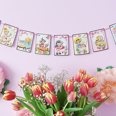Ostern Wimpel Skurrile Girlande Party Hochzeit Ostern Frühling Banner Deko