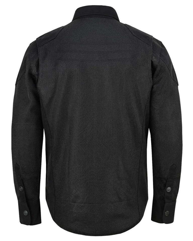Camisa de motocicleta de malla protectora para hombre hecha con chaqueta de motociclista Kevlar armadura CE Foto 4 de 4