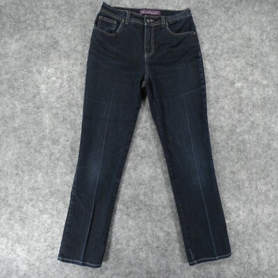 Gloria Vanderbilt Jeans Womens 4 Stretch High Rise Straight Dark Wash