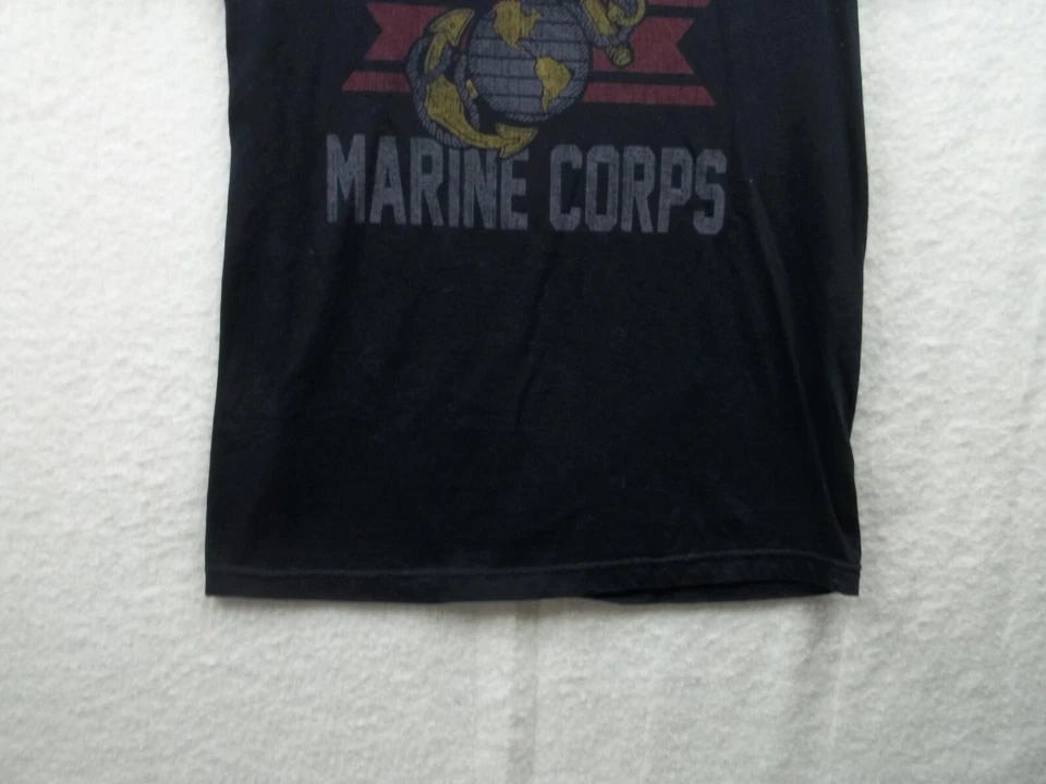 Camiseta gráfica de cuello redondo manga corta negra talla L del Cuerpo de Marines de Estados Unidos para niñas Foto 3 de 4
