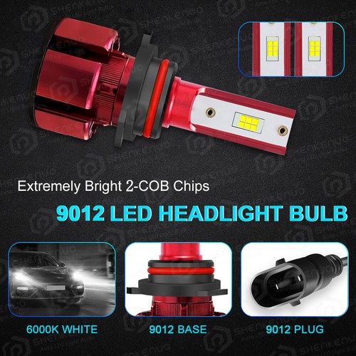 For 2014 2015 GMC Sierra 1500 6000K LED faro y bombillas de luz antiniebla 4x - Picture 5 of 12