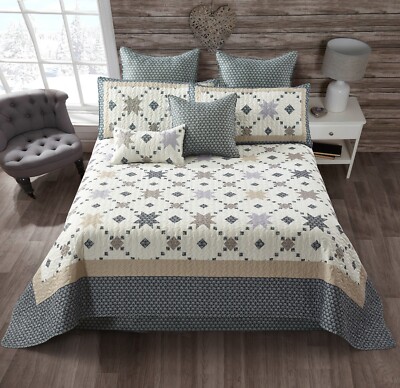Virah Bella - Midnight Star - Lightweight Reversible Quilt Set