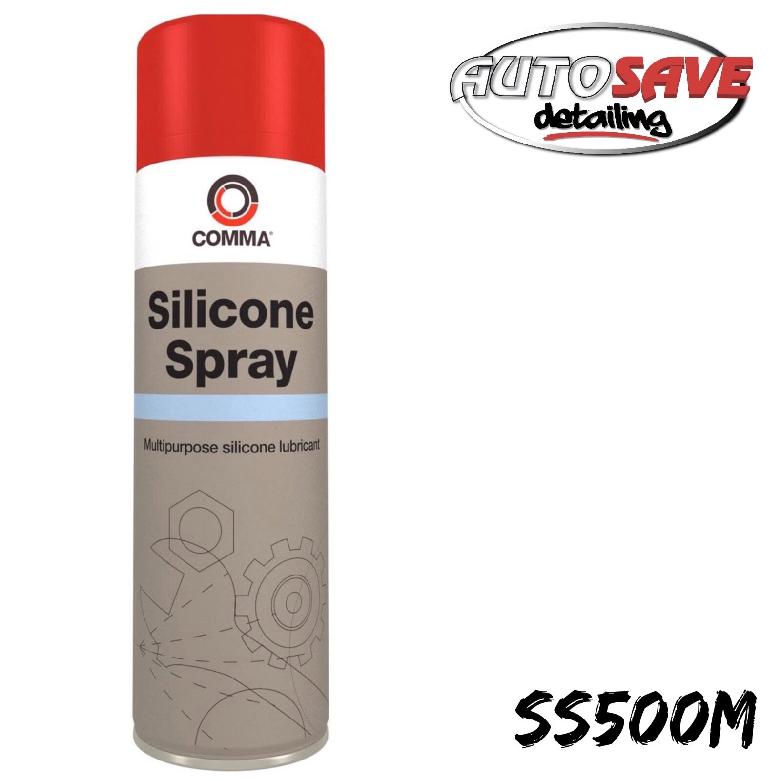 Comma Silicone Lubricant Spray -500ml Prevents Surfaces From Sticking, Squeaking