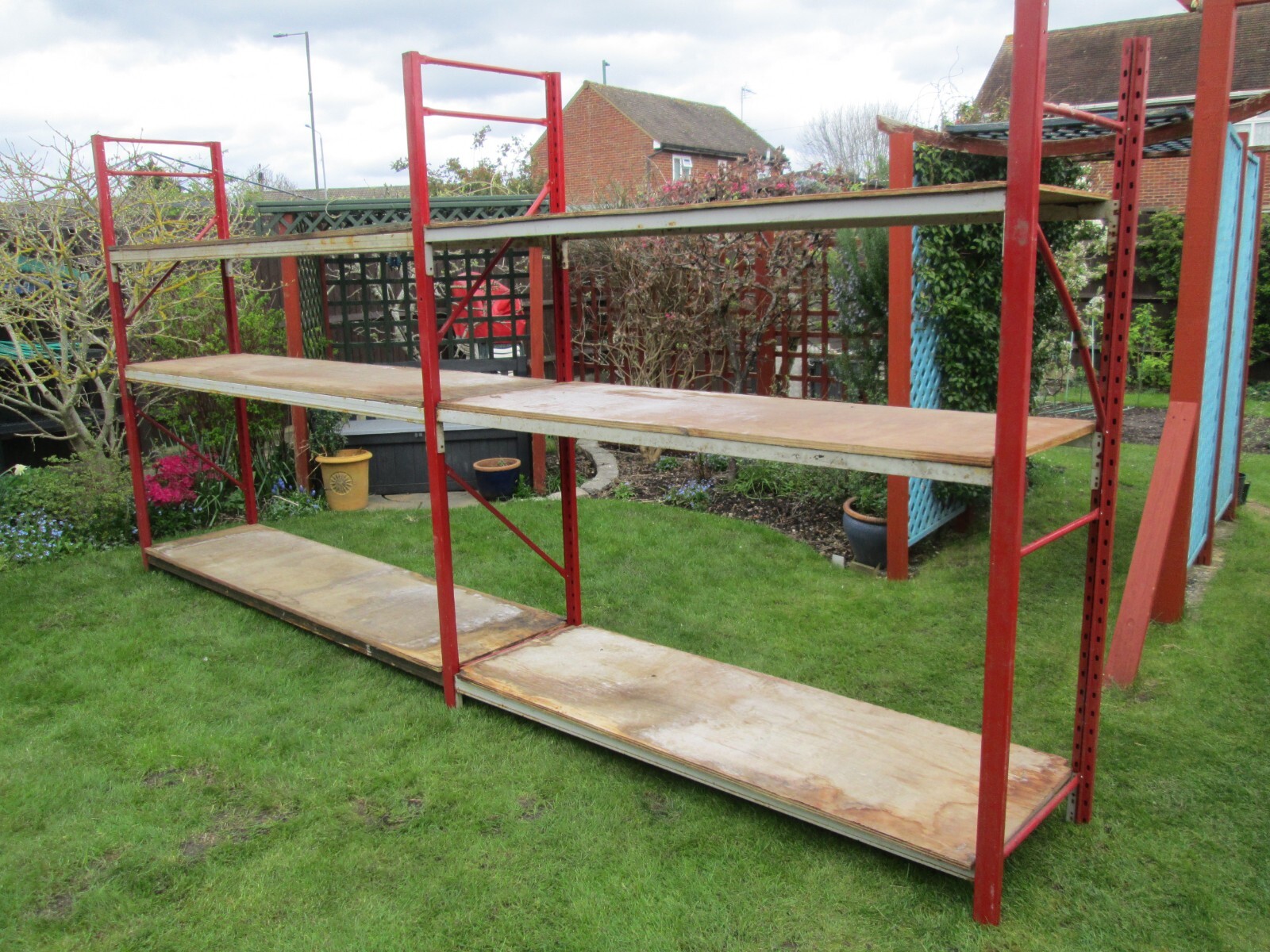 Industrial Heavy Duty Racking. Slot Together Shelving. 4 Bays. Quick to