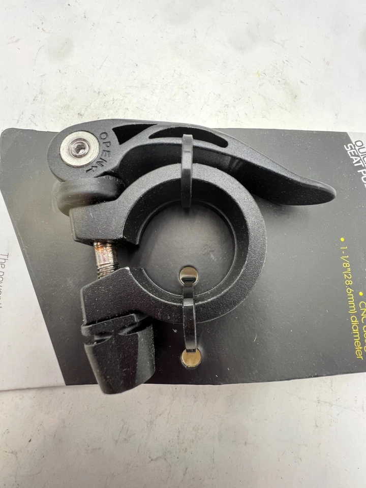 Abrazadera de cuello de carpeta de tija de sillín de liberación rápida negra 28,6 mm (1 1/8") 51722 Foto 3 de 4