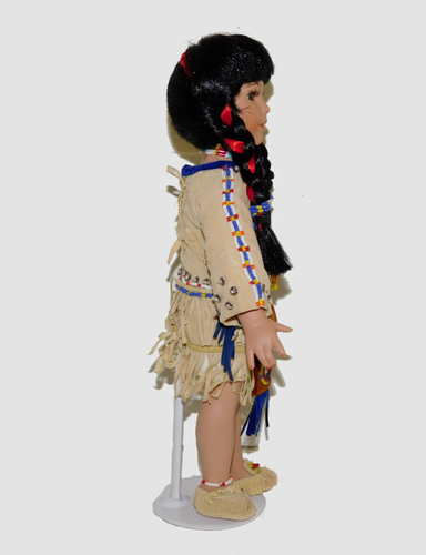 Vintage Native American Porcelain Indian Doll - Signed Numbered - Patricia Rose - Picture 5 of 6
