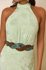 New Rixo Kendra Poppy-Pattern Pistachio Poppy Jacqua DressSz XS S M L PRP: £275