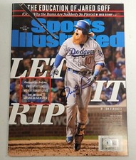 Justin Turner Signed LA Dodgers SI Sports Illustrated Mag 10/30/17 Beckett Auto 