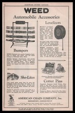 1928 Weed Car Bumpers Campbell Cotter Pins American Chain Bridgeport CT Print Ad