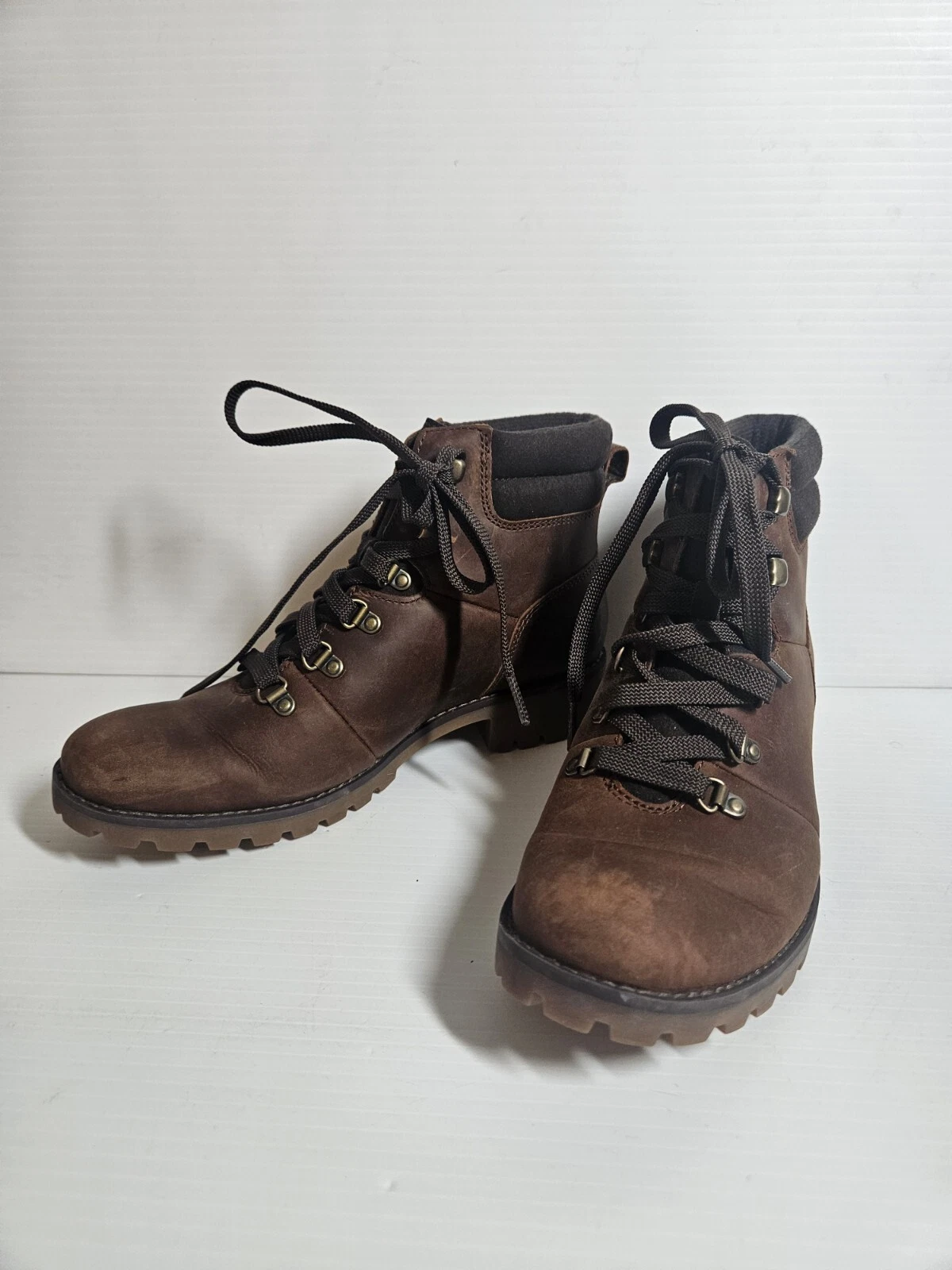 Timberland stivali in pelle donna 7 5 stivaletti allacciati marroni