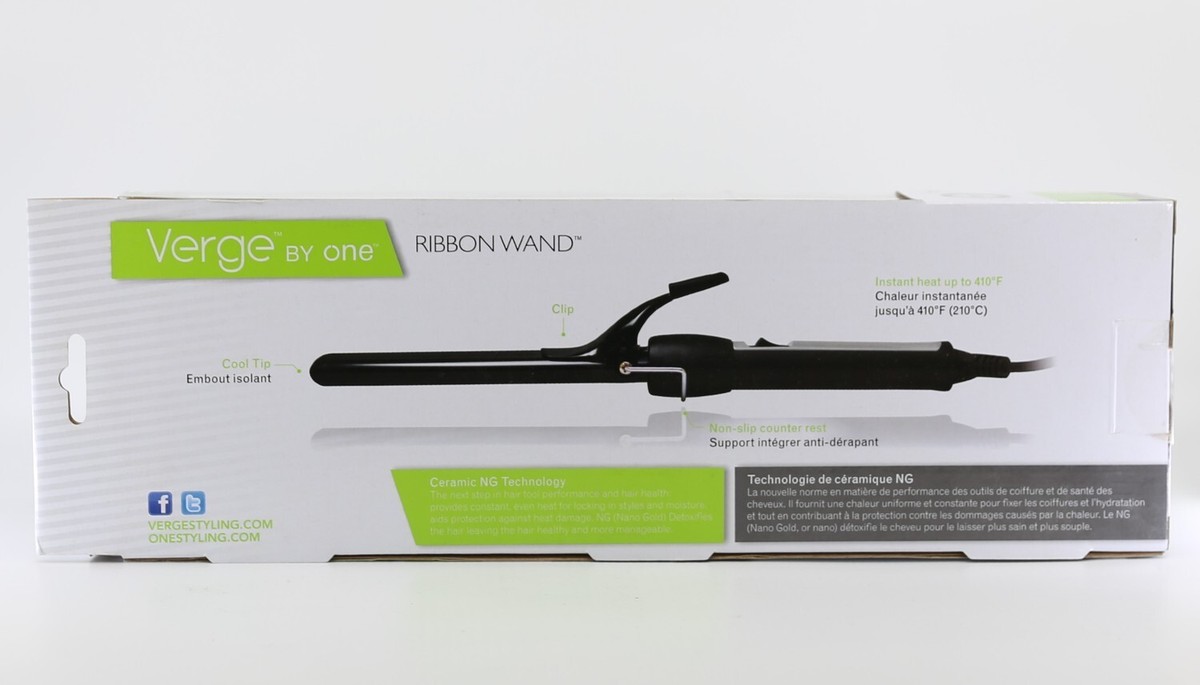 Verge By One Ribbon Wand-curlin iron wand 410 (°F) | eBay