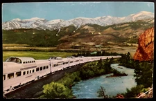 Vintage Postcard 1950's California Zephyr, Burlington, Rio Grande & Western