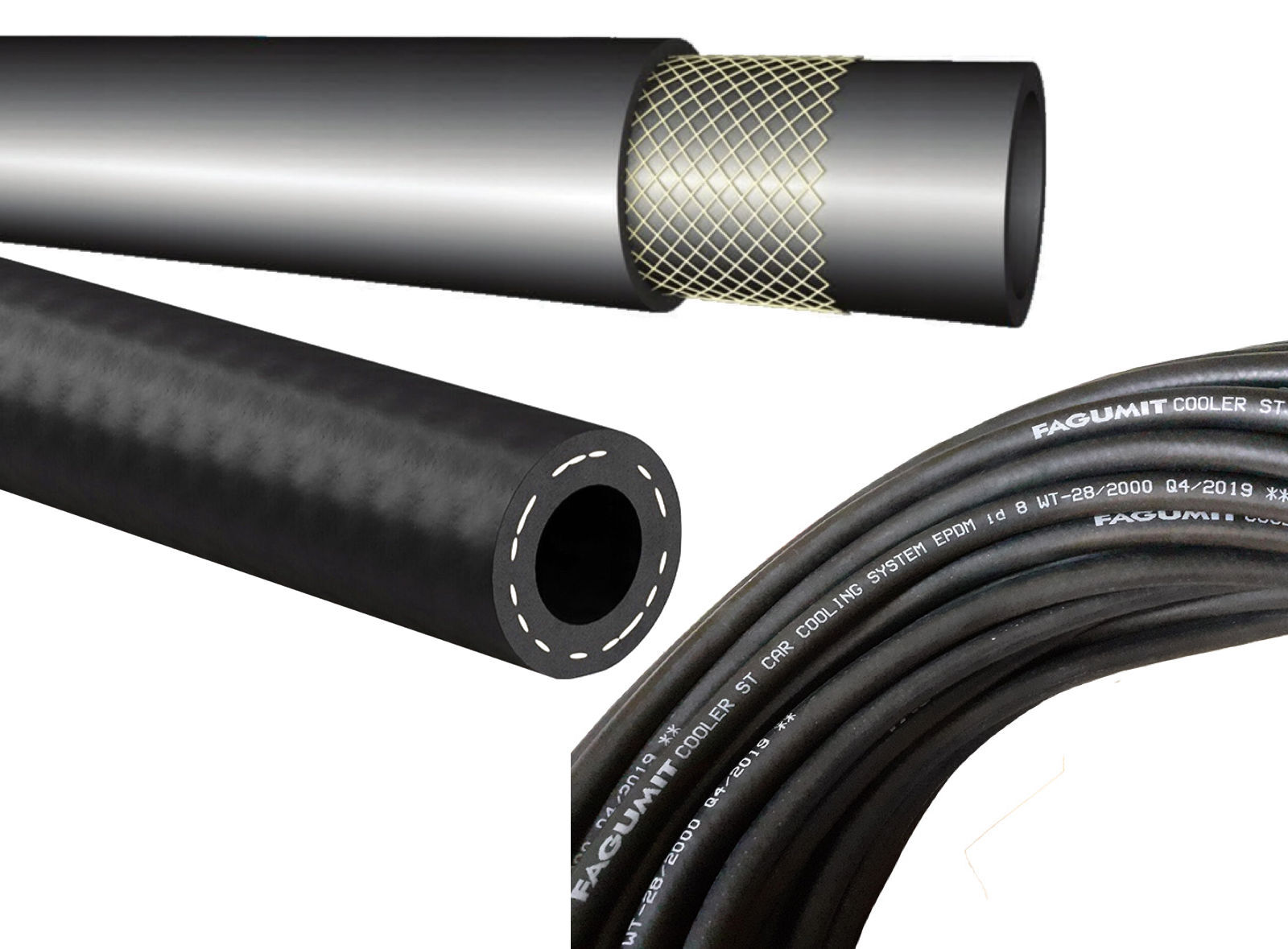 EPDM goma manguera de radiador coche manguera de agua de refrigeración manguera de agua caliente hasta + 145 ° C