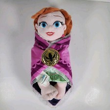 Disney Parks Exclusive Baby Anna 12  Plush Doll Frozen Toy W/ Blanket