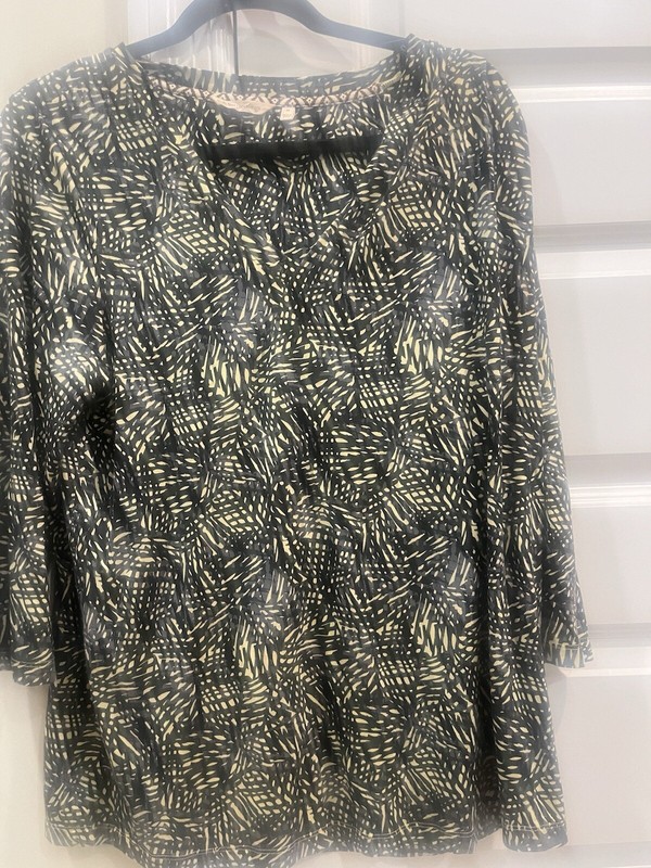 Soft Surroundings Leggings Pants Ankle Womens Medium Artsy Print Inner Pocket