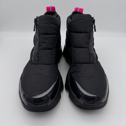 Sorel Kinetic Impact Boots Womens size 8 Puffy Zip Waterproof Bootie Hike Black - Picture 2 of 12