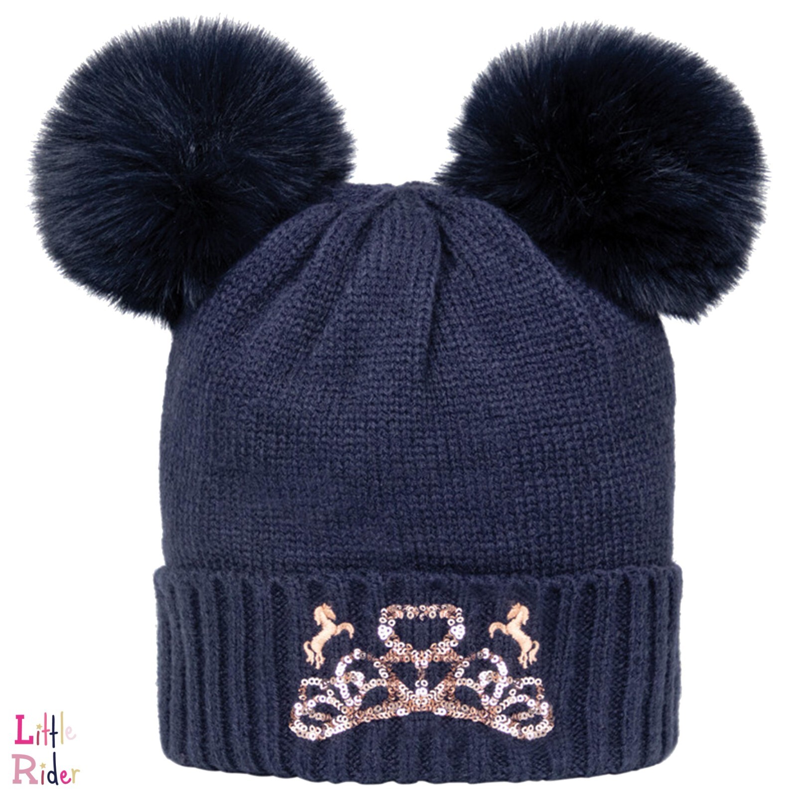 Cappello Bobble The Princess and the Pony di Little Rider Keep comode e calde paillettes