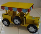 Vintage Rare Military 1940s -1960s Wood Toy Fire Truck/Car:  WWII? Vivid colors! — photo 1