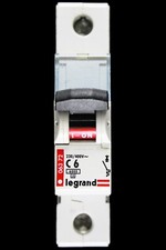 LEGRAND 6 AMP CURVE C 6kA MCB CIRCUIT BREAKER 063 72 06372