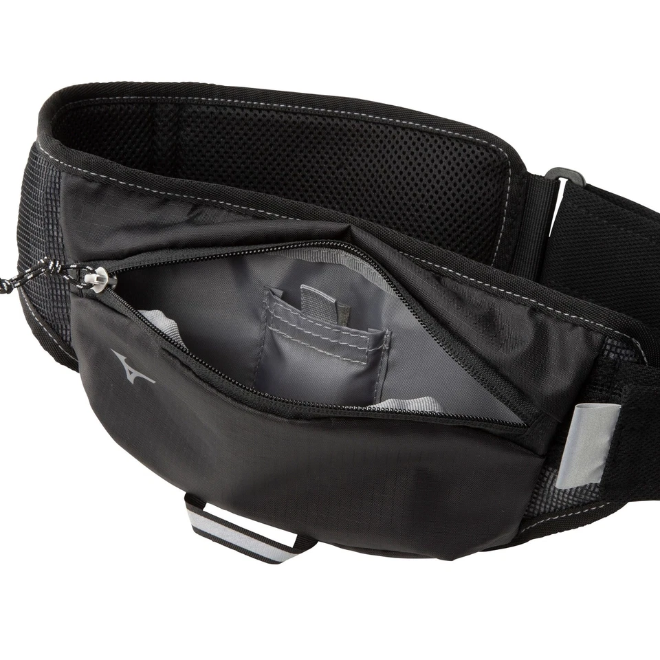 MIZUNO CINTURA SPORTIVA MARSUPIO BORSELLO J3GDB013 WAIST NERO HERITAGE - Imagen 2 de 3